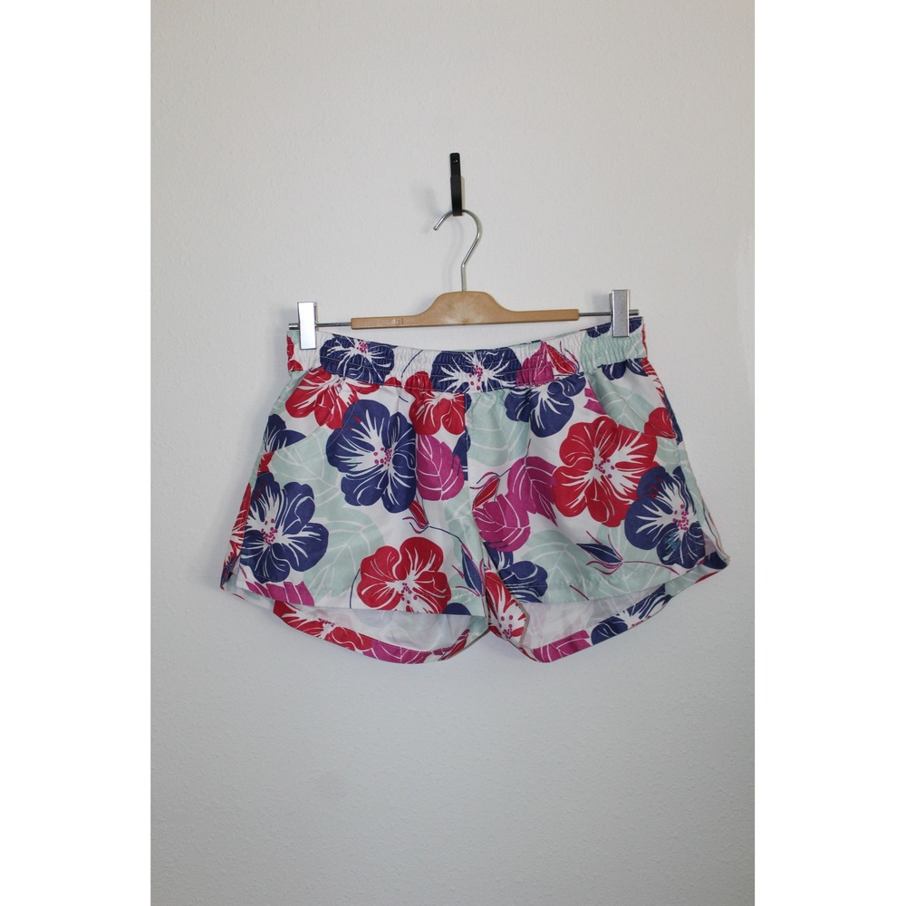 Carve Designs Women's Pink Blue Tropical Hibiscus Floral Board Shorts Size 8 Y2K